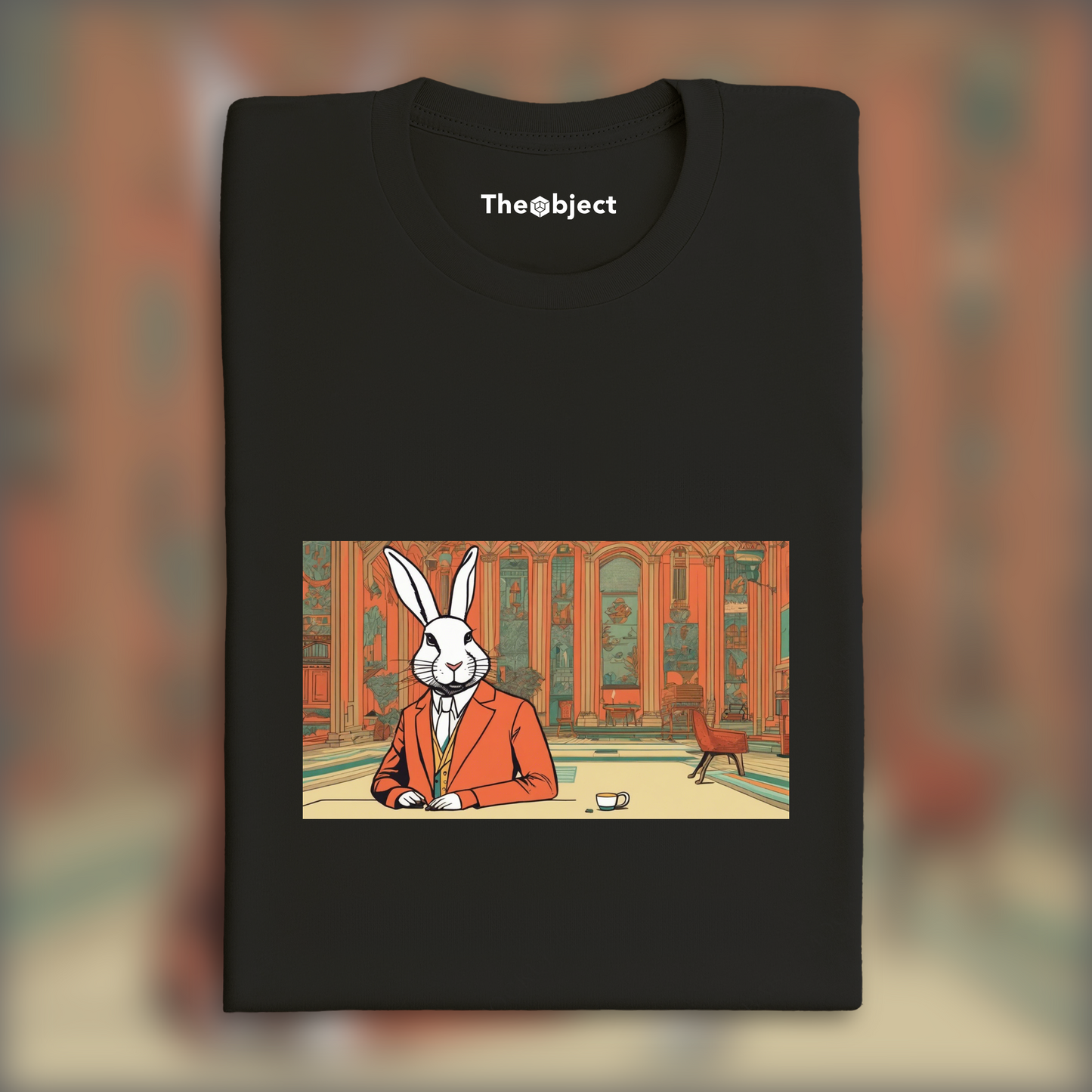 T-Shirt - Symmetrical cinematography with a clean color palette, Rabbit - 3272264847