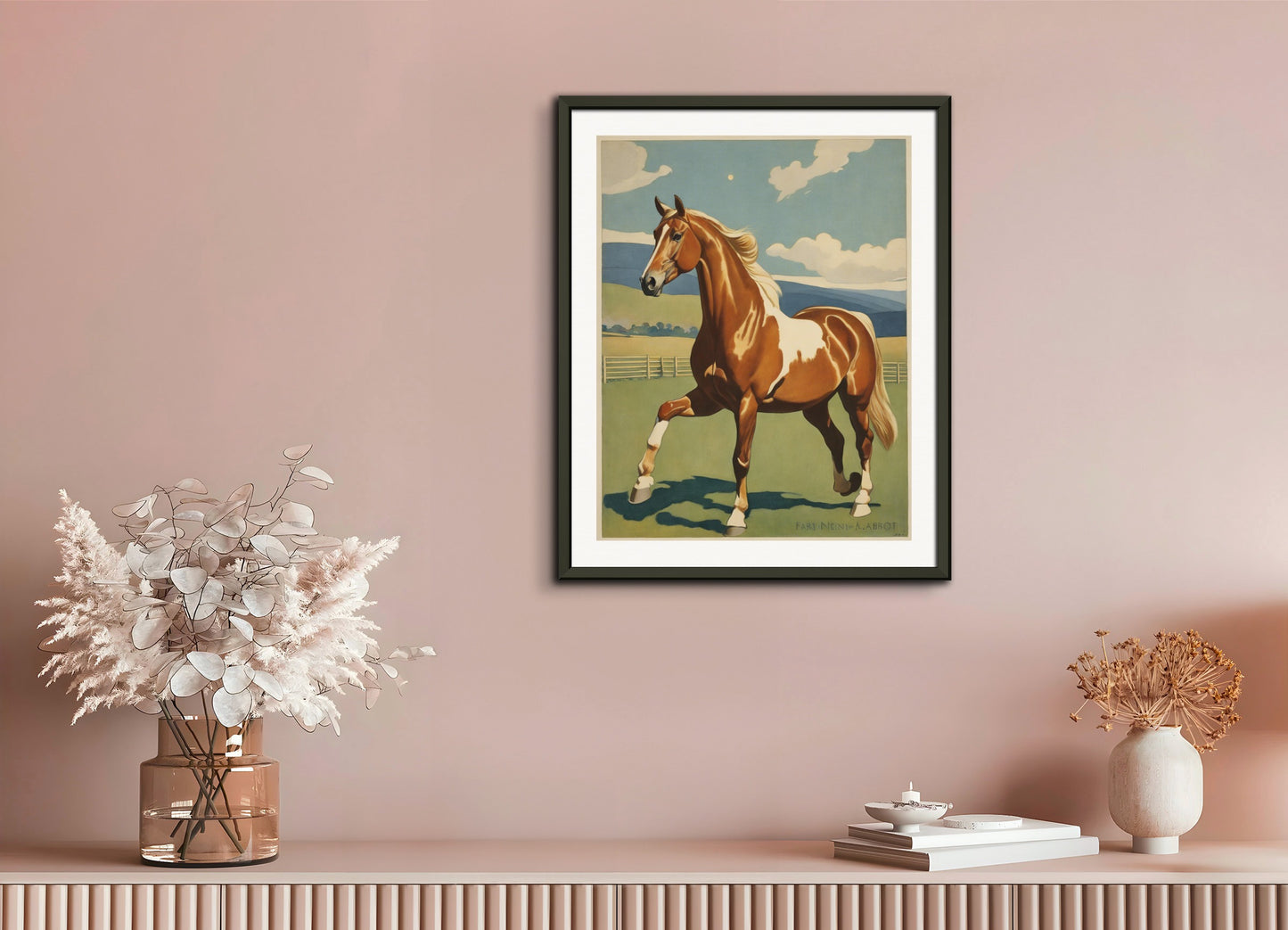 Poster with metal frame: Elenore Abbott, Horse