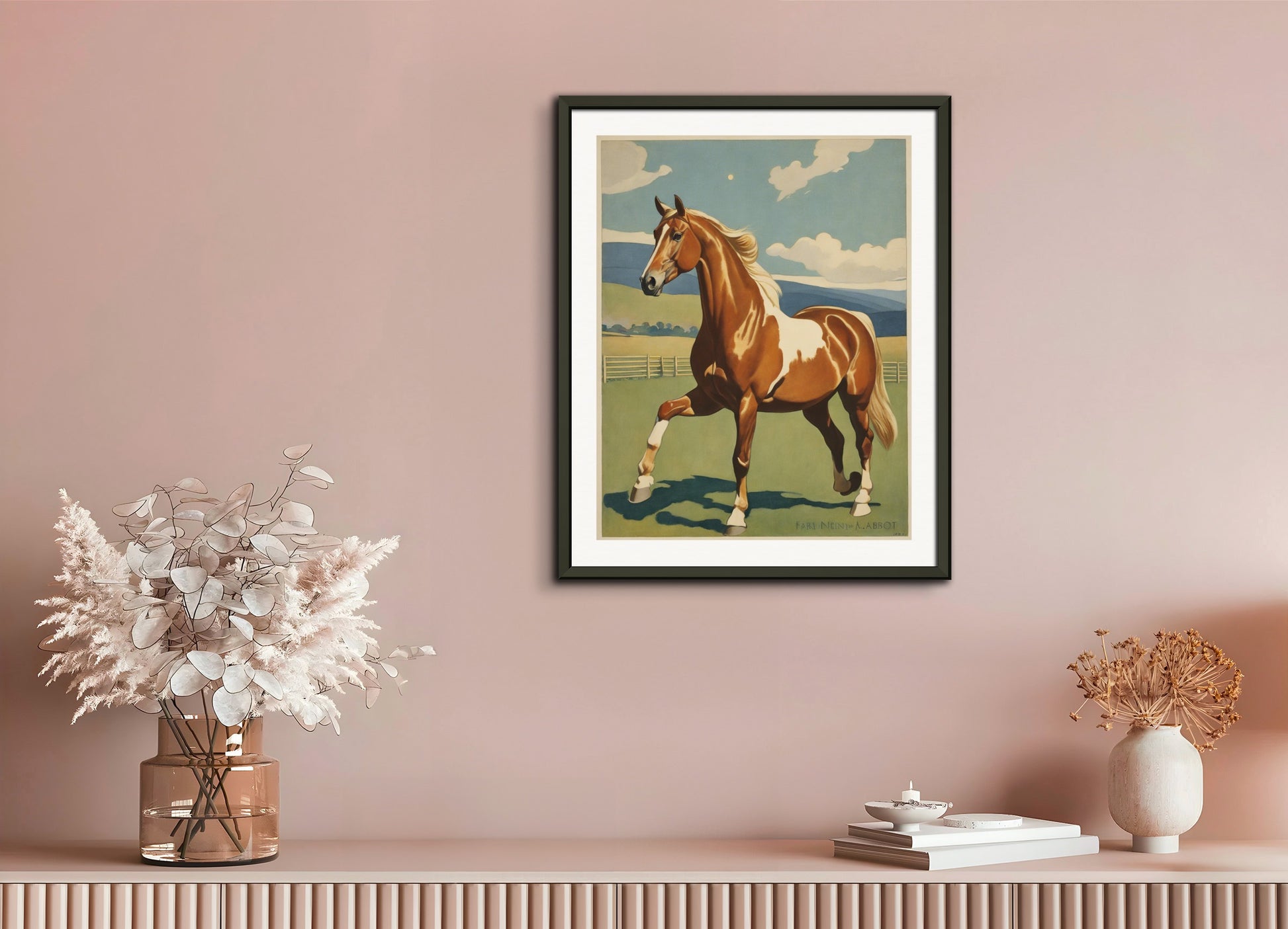 Poster with metal frame: Elenore Abbott, Horse