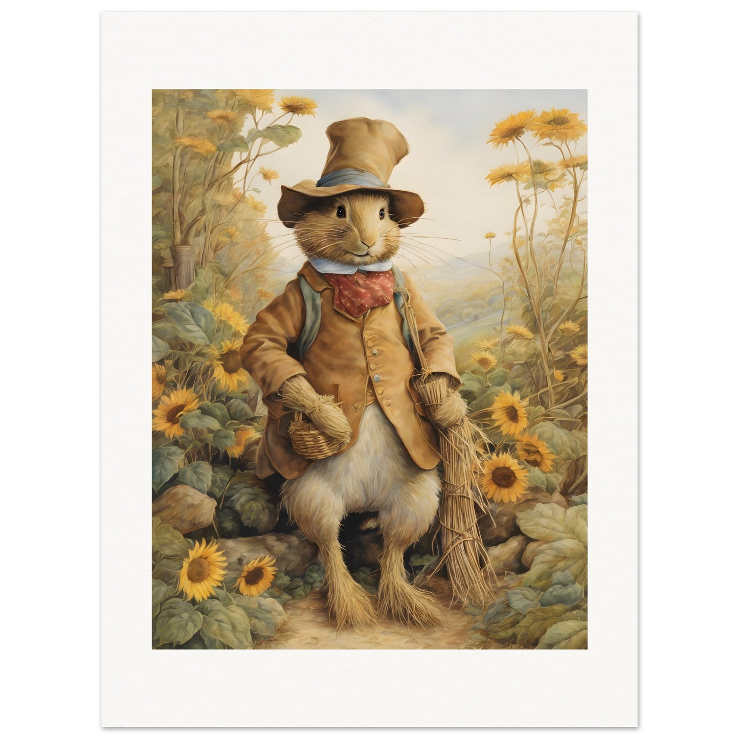 Poster - Charming tales, delicate British watercolors, Scarecrow - 2280231038