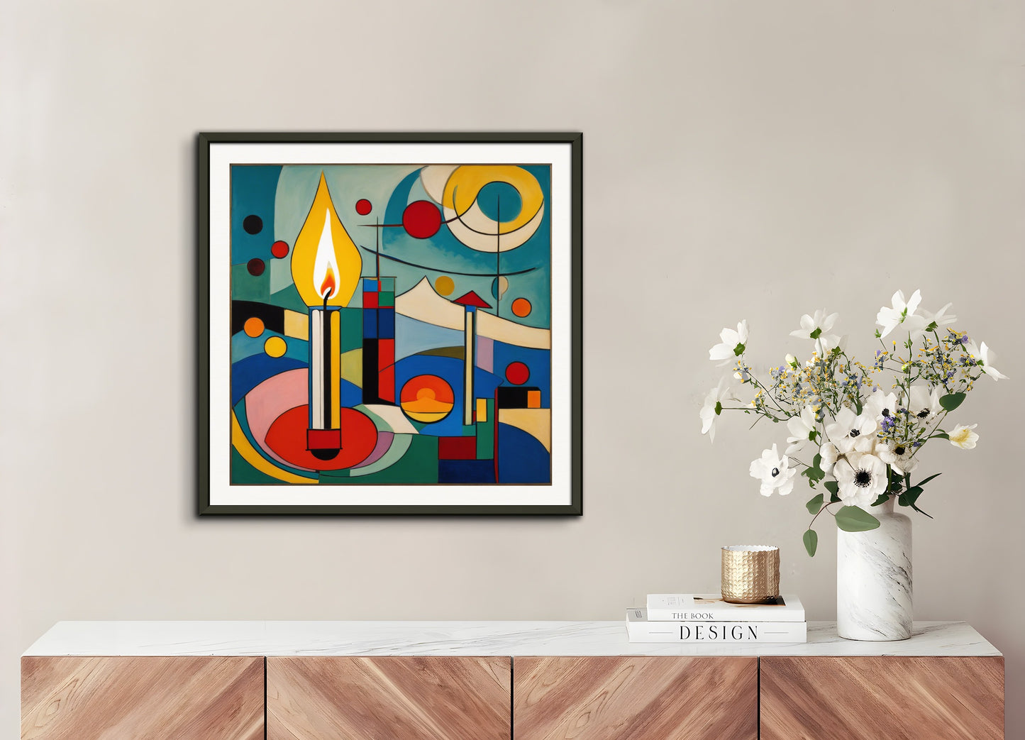 Poster with metal frame: Wassily Kandinsky, Candle