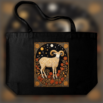 Tote bag - Contemporary American Post-Impressionism, Astrology, Aries sign - 1874938988