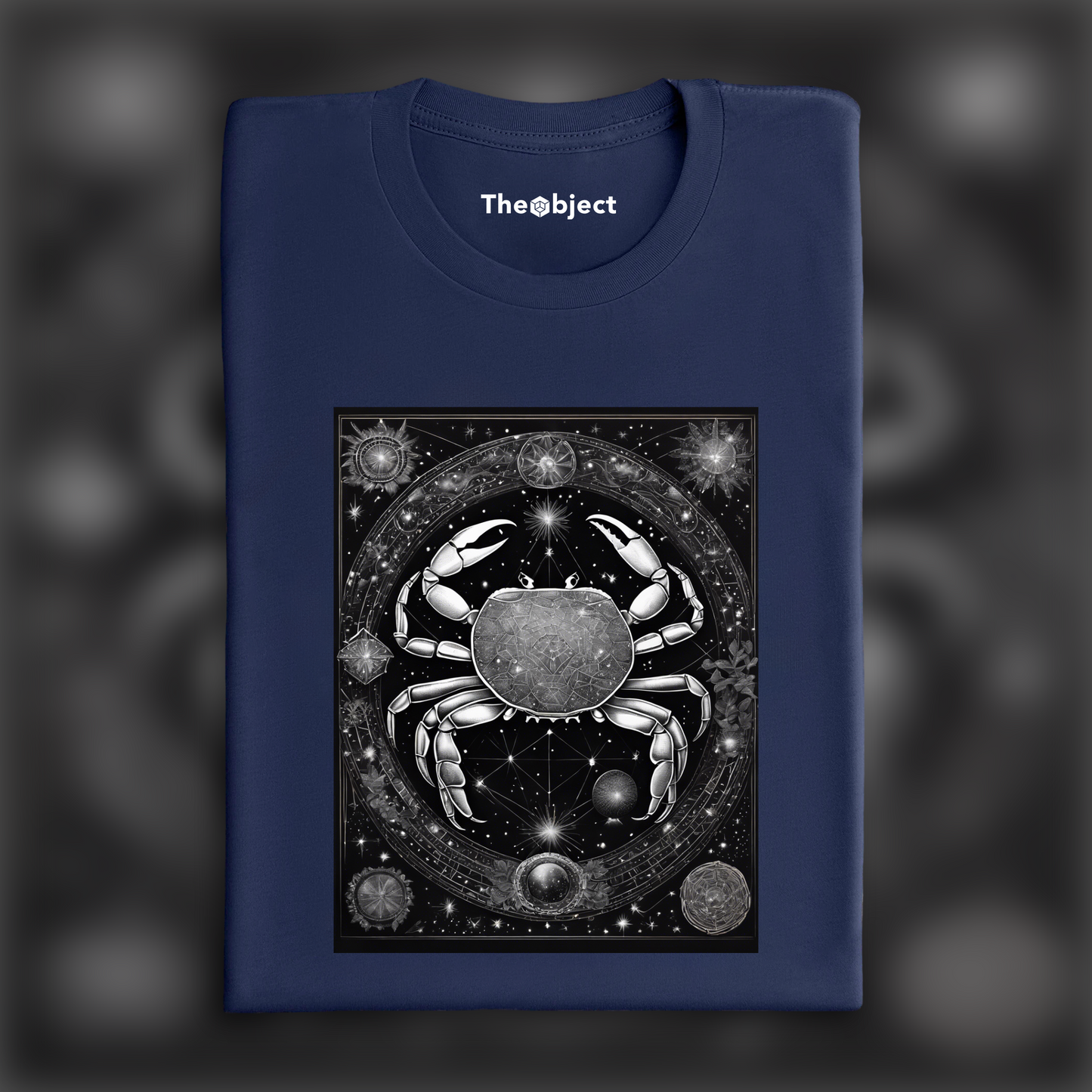 T-Shirt - Constellations beautiful drawing, black background, Astrology, a crab - 269355057