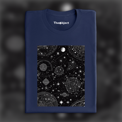 T-Shirt - Constellations beautiful drawing, black background, Astrology, twins - 158584641