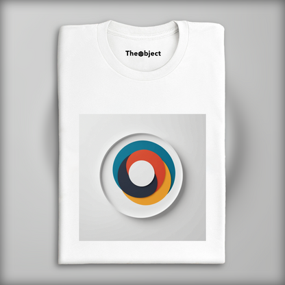 T-Shirt - Minimalism art, two colored circles - 1039028759