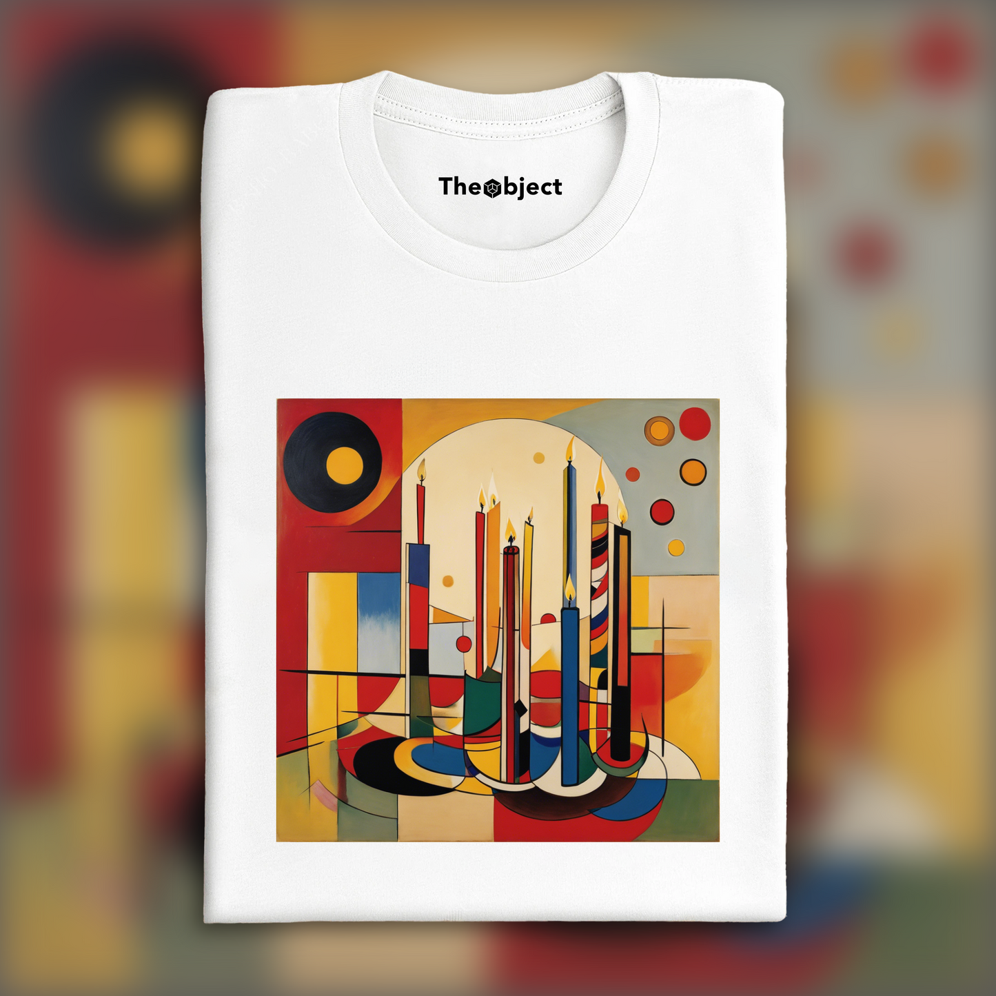 T-Shirt - Geometric abstract art, Candle - 40852527