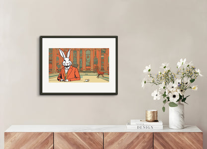 Poster with metal frame: Wes Anderson atmosphere, Rabbit