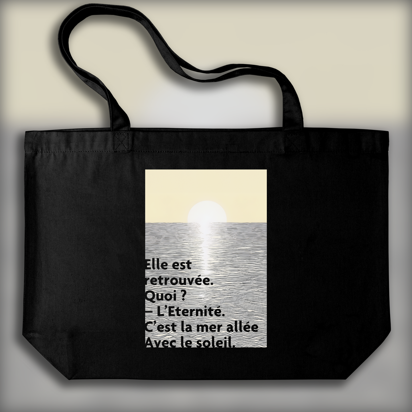 Tote bag - It has been found again. What ? Eternity, Arthur Rimbaud