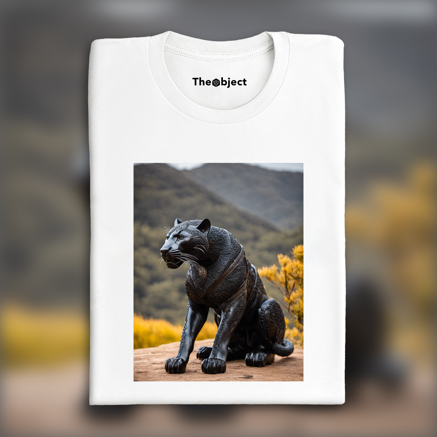 T-Shirt - African art (sculpture), a black panther animal - 2772429159