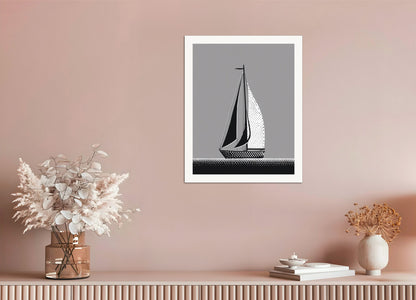 Poster: Halftone dot, Boat