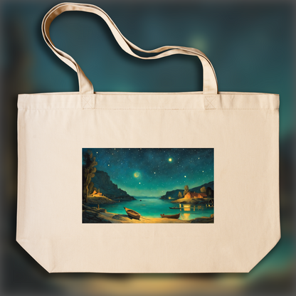 Tote bag - Post-impressionism with innovative forms, Astronomy - 3988160199