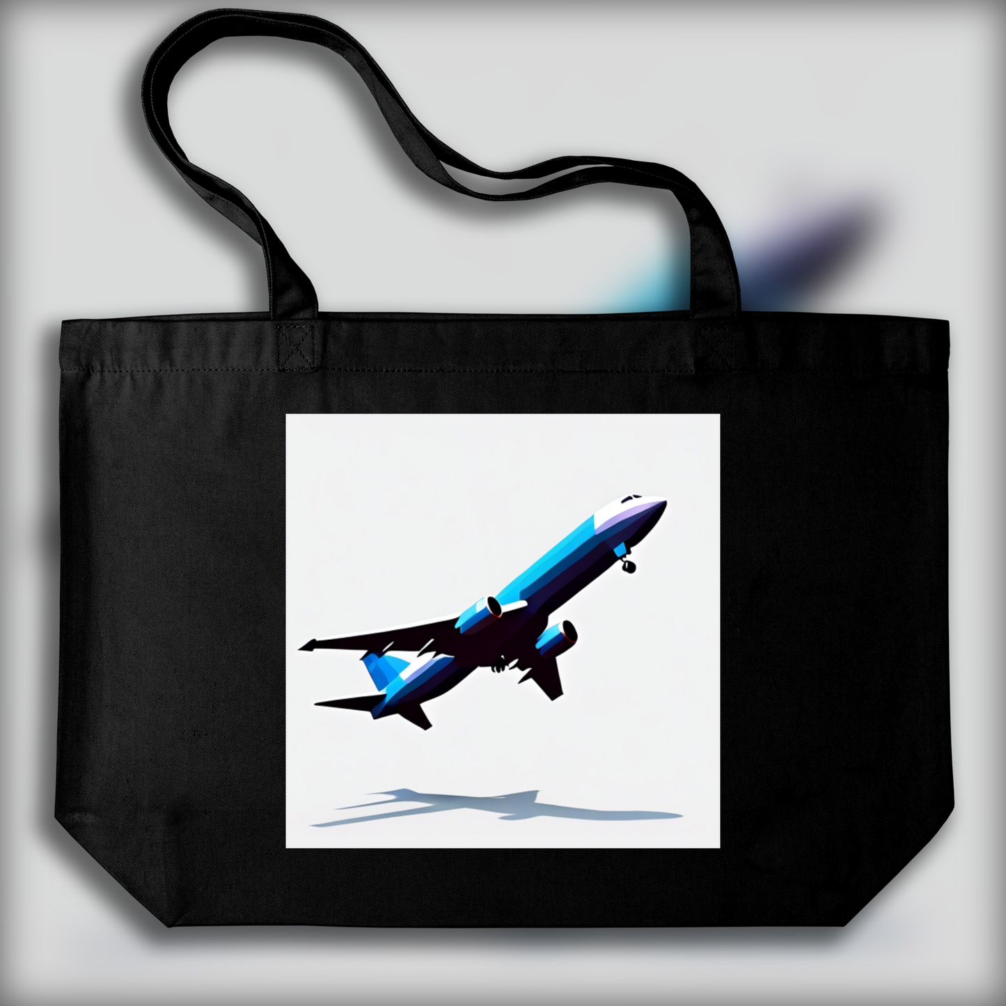 Tote bag - Low polygon, Plane - 1638599734