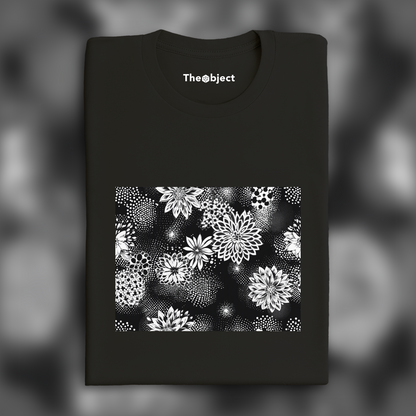 T-Shirt - Halftone Dot Art, Flower - 1825772415