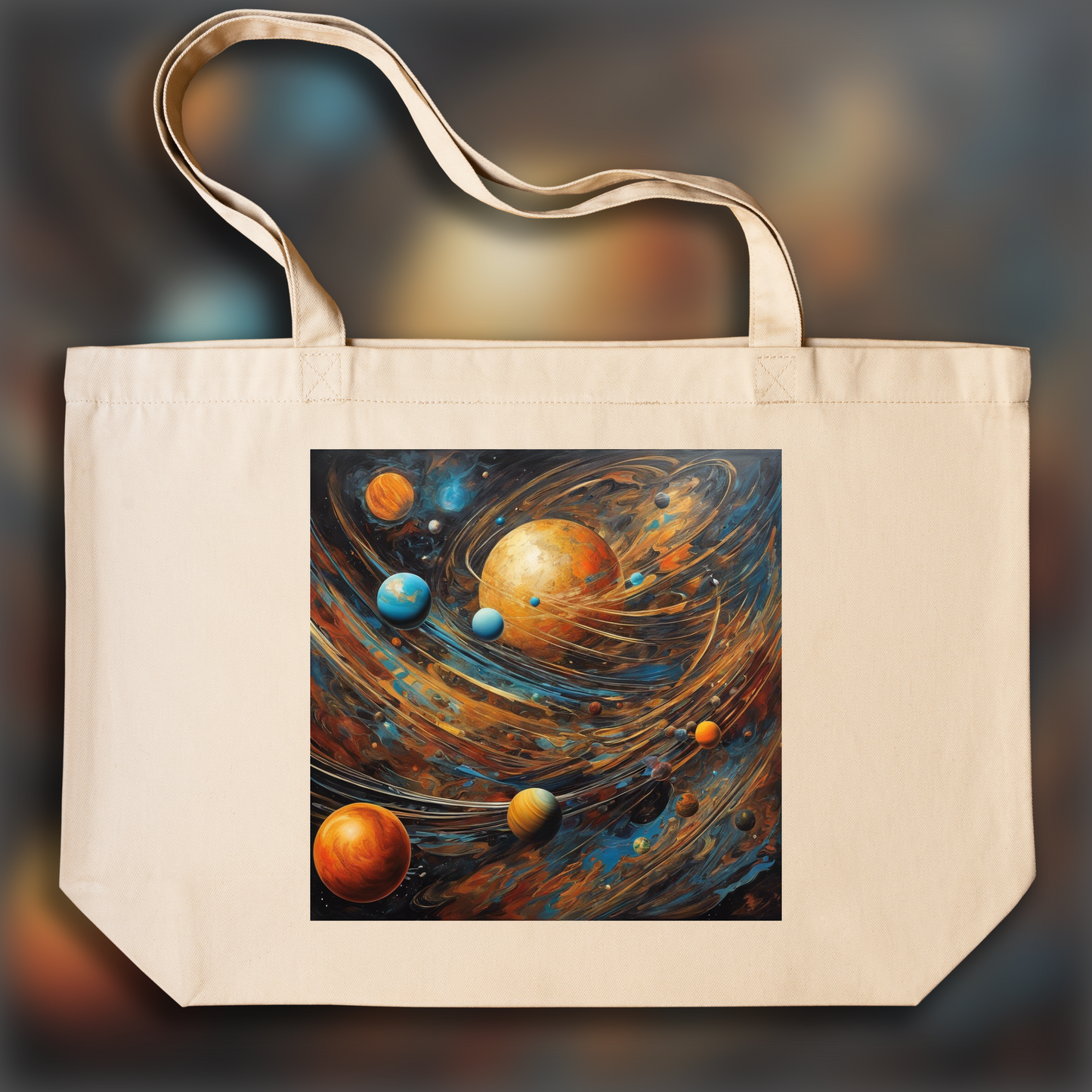 Tote bag - 20th Century American Abstract Expressionism, Planets  - 2632991125