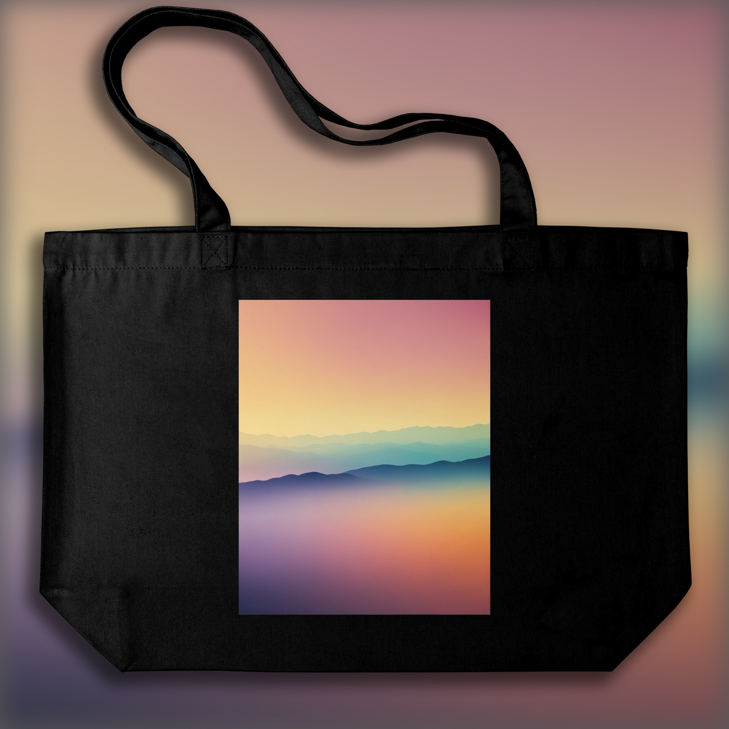 Tote bag - Soothing Abstract Gradients, Crest lines  - 2519476318