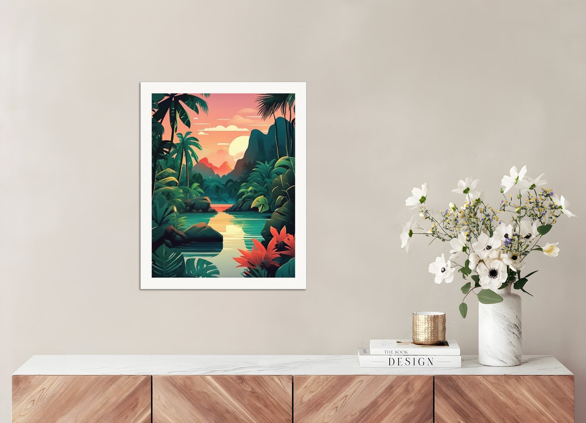 Poster: Tropical jungle, Candle