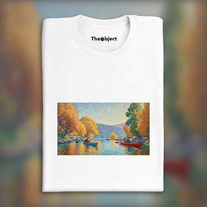 T-Shirt - Pointillisme français minutieux et harmonie de couleurs, Kayak - 2732408707