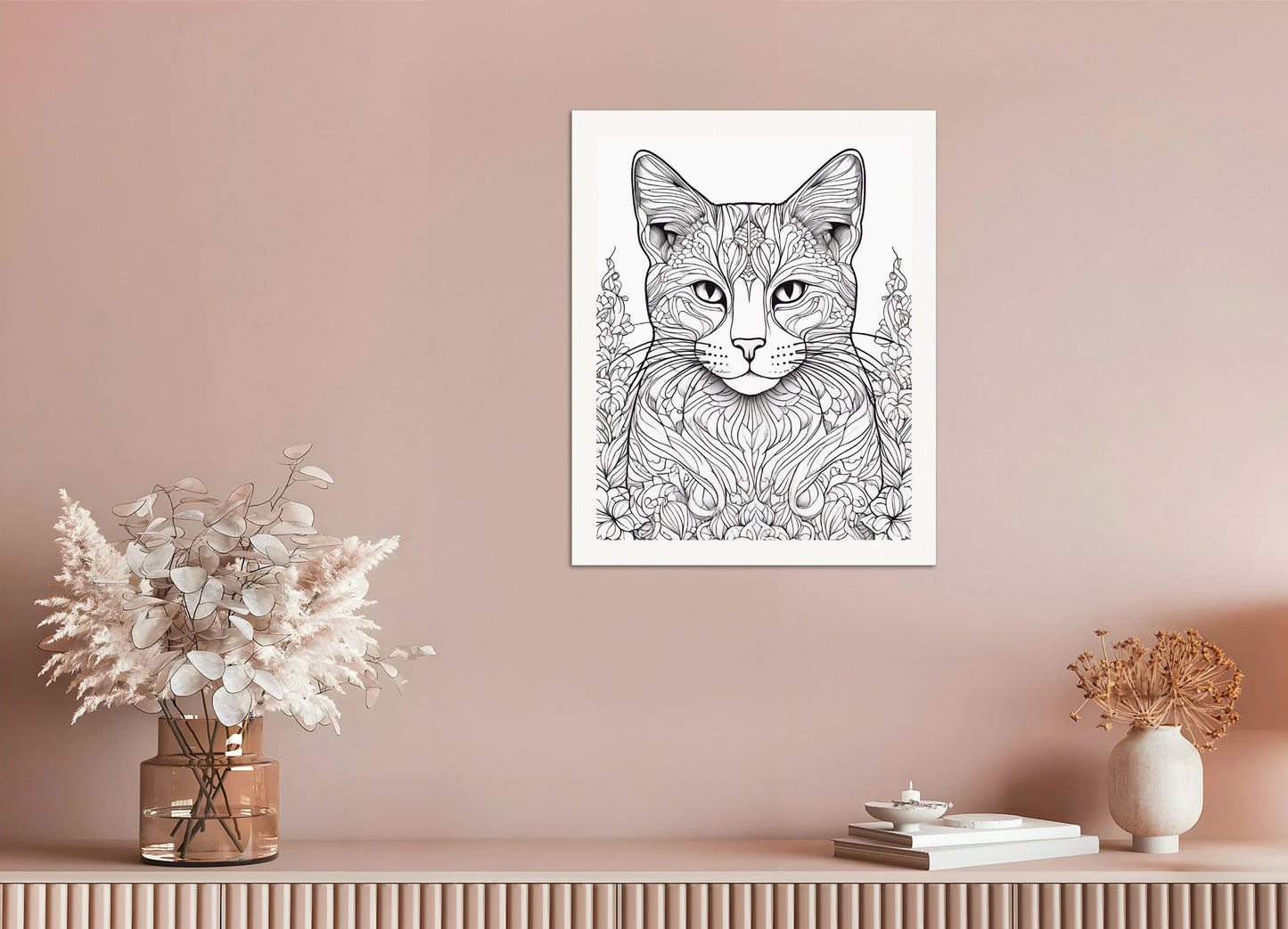 Poster: Coloring page, Cat