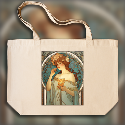 Tote bag - Enchanting fusion of ornate lines and flowing shapes, Candle - 3334389646