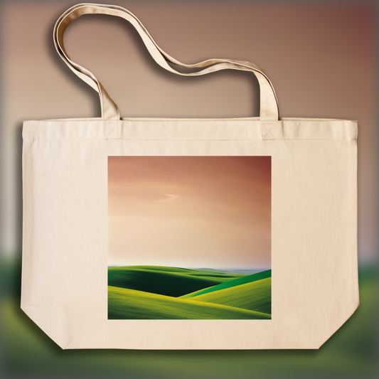 Tote bag - Abstractions, compositions géométriques dans les paysages, Plume - 937640269