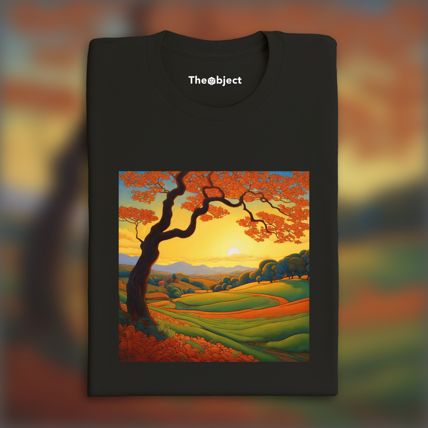 T-Shirt - Mystical symbolist compositions in bright colors, Fields - 3294924238