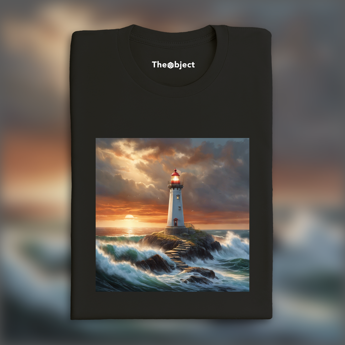 T-Shirt - Dramatic , Lighthouse - 720860875