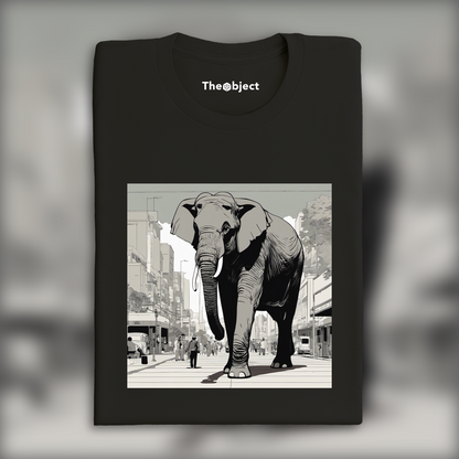 T-Shirt - American comic book author with a clean, minimalist line, Elephant - 3108287561