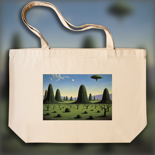 Tote bag - Surréalisme belge, Paysage exoplanète - 932240764