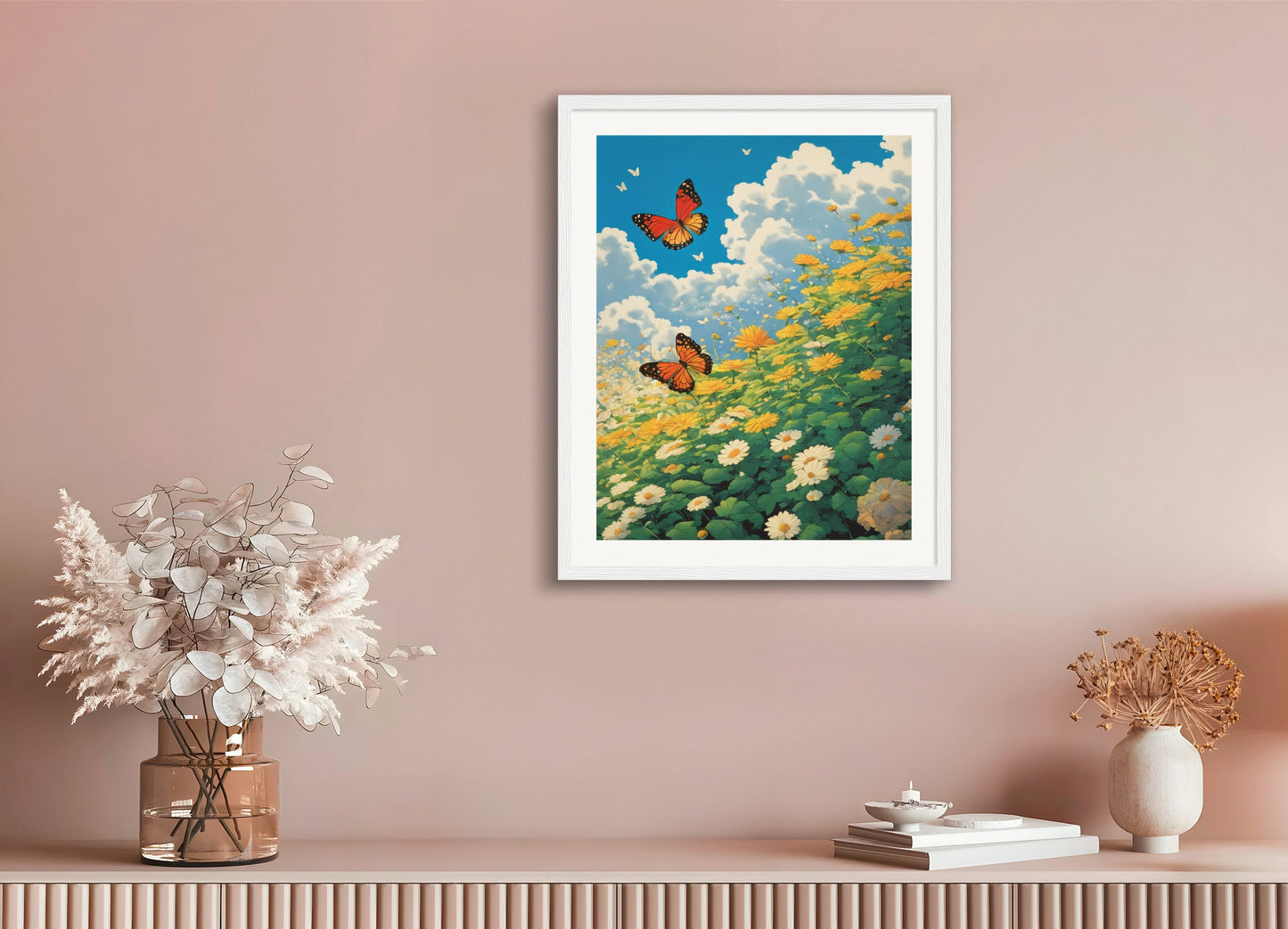 Poster with wood frame: Masterpieces of contemporary Japanese anime, Butterfly