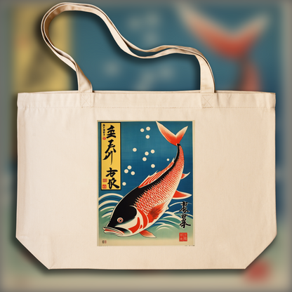 Tote bag - Japanese vintage poster, Fish - 1834150533