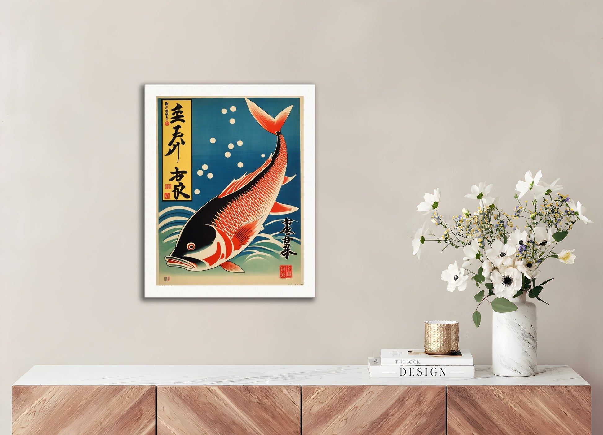 Poster: Japanese vintage poster, Fish