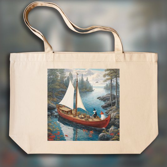 Tote bag - Moomins, Bateau  - 1738418992