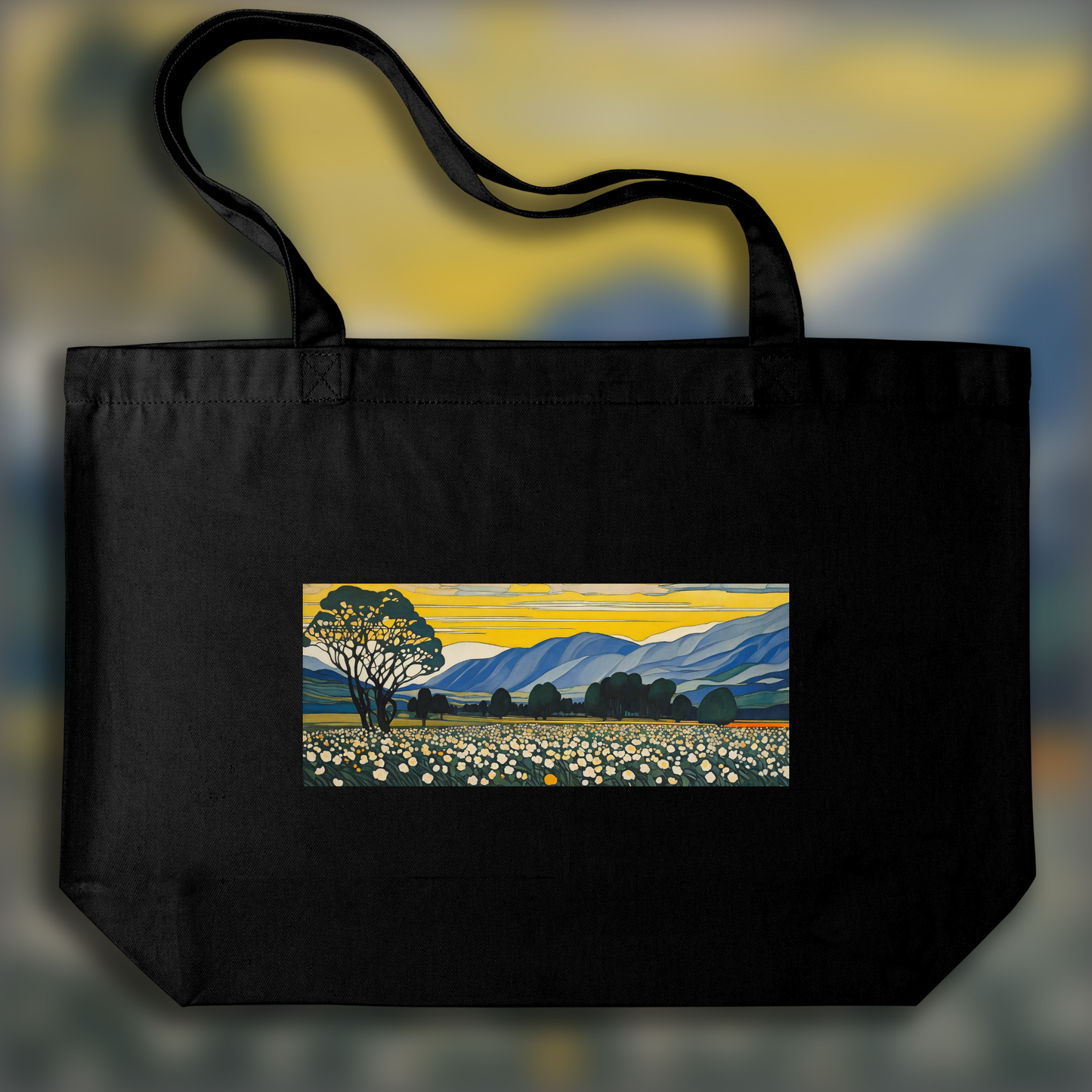 Tote bag - Elegant Art Nouveau, geometric precision and decorative patterns, flowers - 3283116435