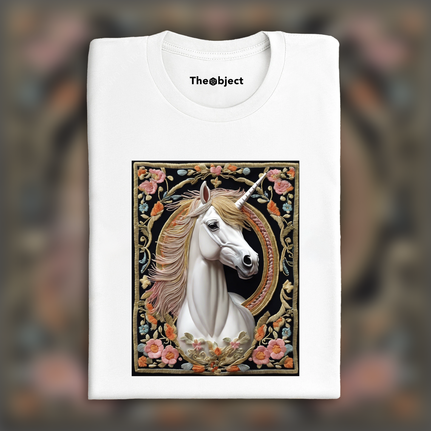 T-Shirt - Embroidery, Unicorn - 1593840817