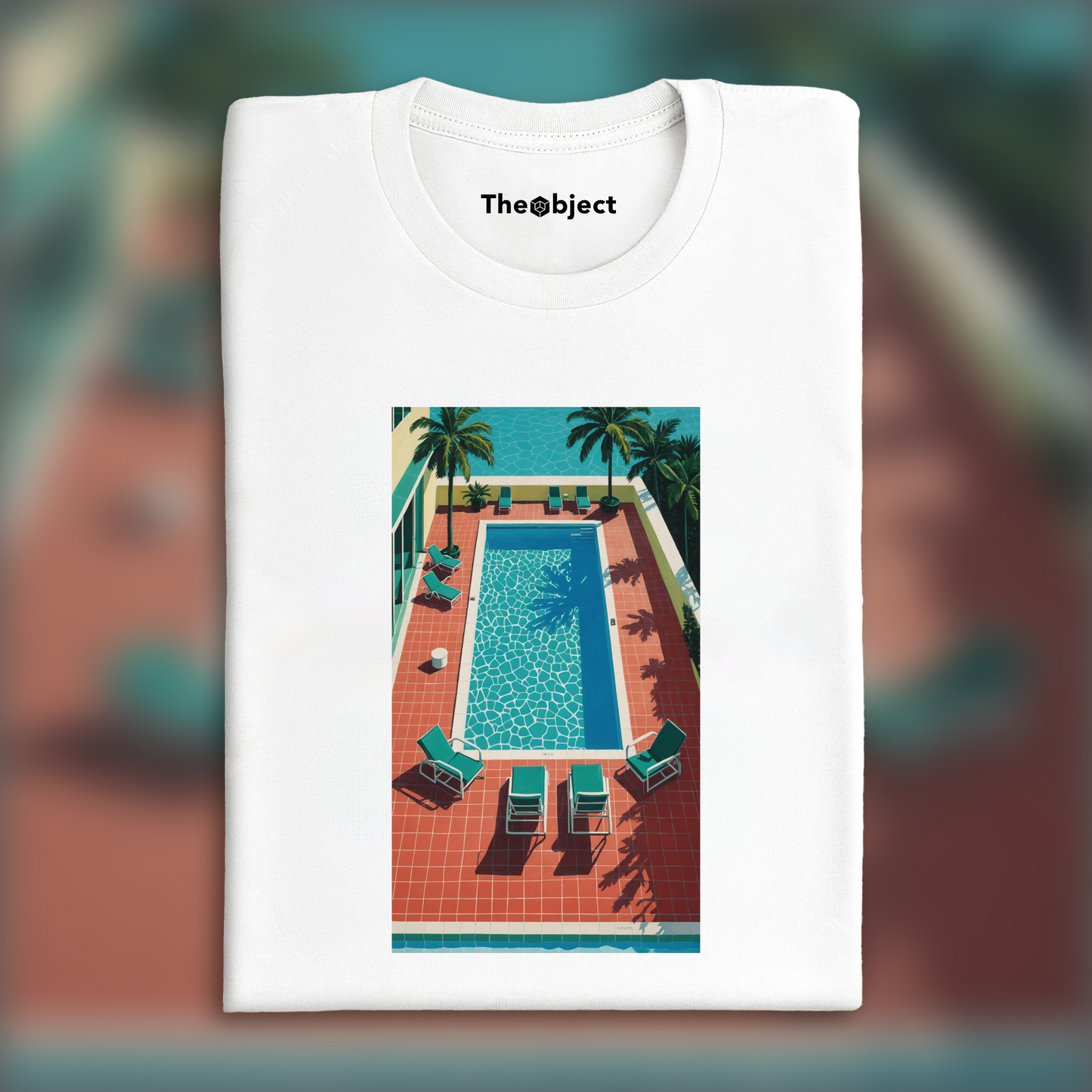 T-Shirt - David Hockney, piscine dans un hôtel à Miami - 1386923728