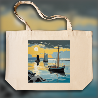 Tote bag - Atmosphère Moomins, Bateau  - 3551662475