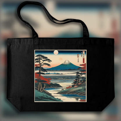 Tote bag - Vues poétiques ukiyo-e, moments fugaces, Paysage exoplanète - 508767227