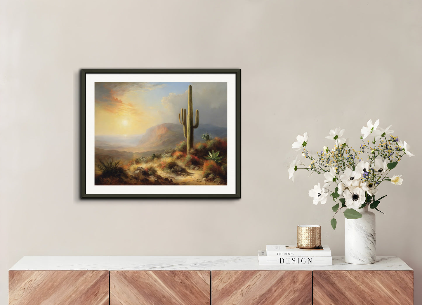 Poster with metal frame: William Turner, Cactus
