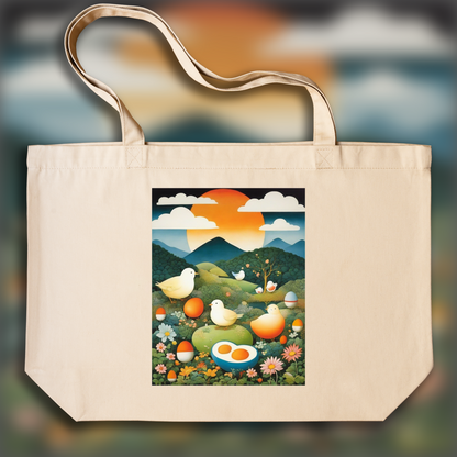 Tote bag - Japanese Superflat, Egg  - 908639952