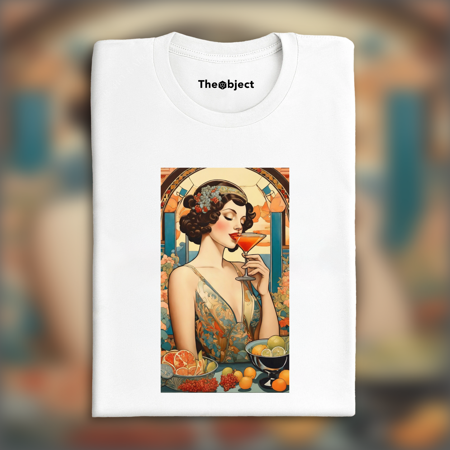 T-Shirt - Danish feminist Art Nouveau painting, Cocktail - 2579959205