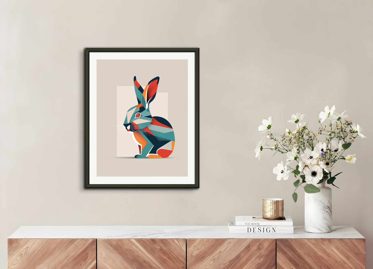 Poster with metal frame: , Rabbit