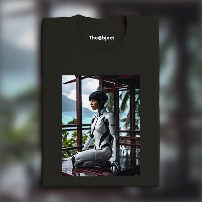 T-Shirt - Realistic photography, Ghost in the shell cyborg, in the Seychelles - 3872038776