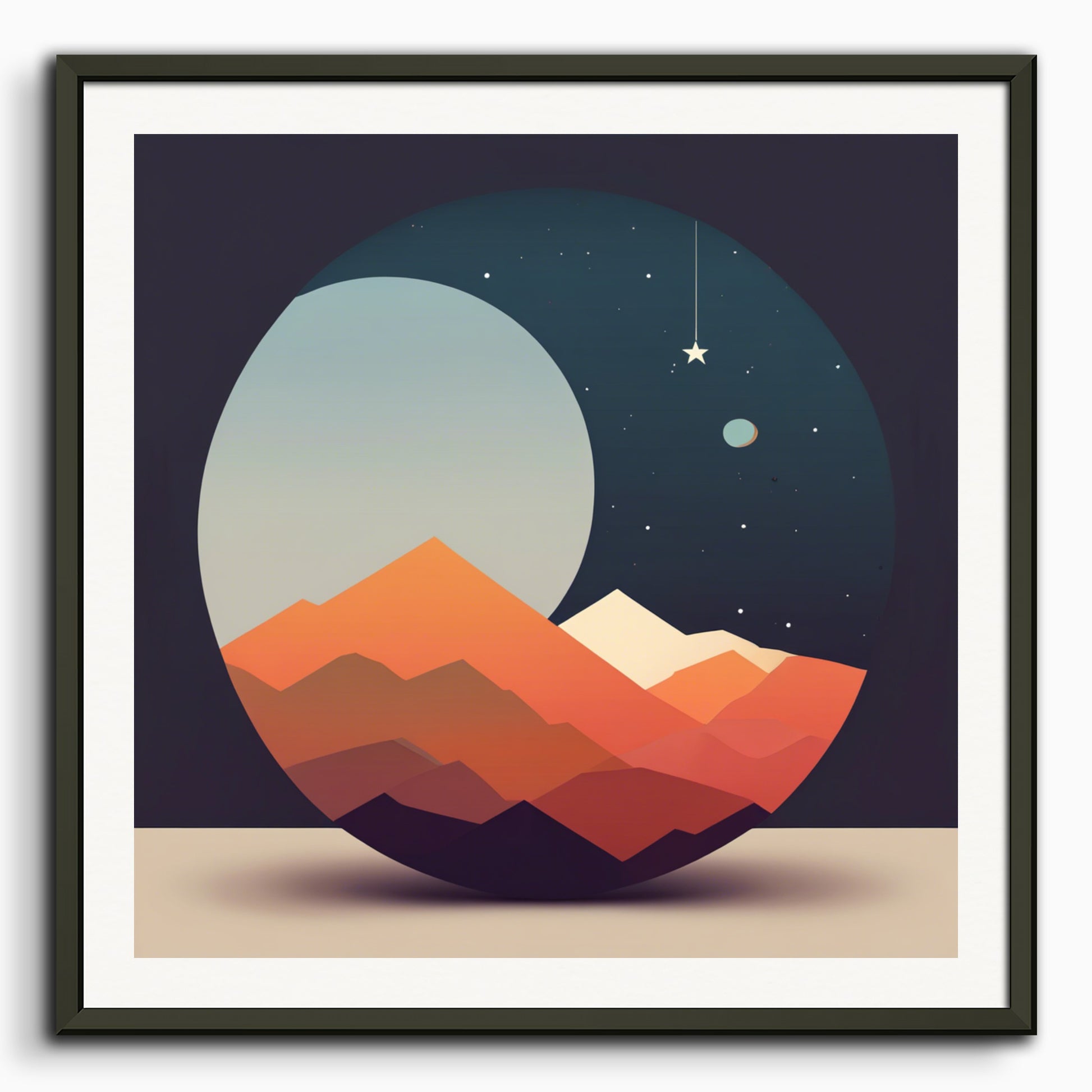 Poster: Abstract minimalist art, Astronomy