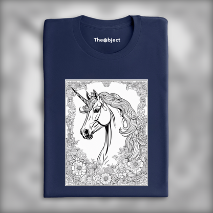 T-Shirt - Drawing for coloring, Unicorn - 3499247912