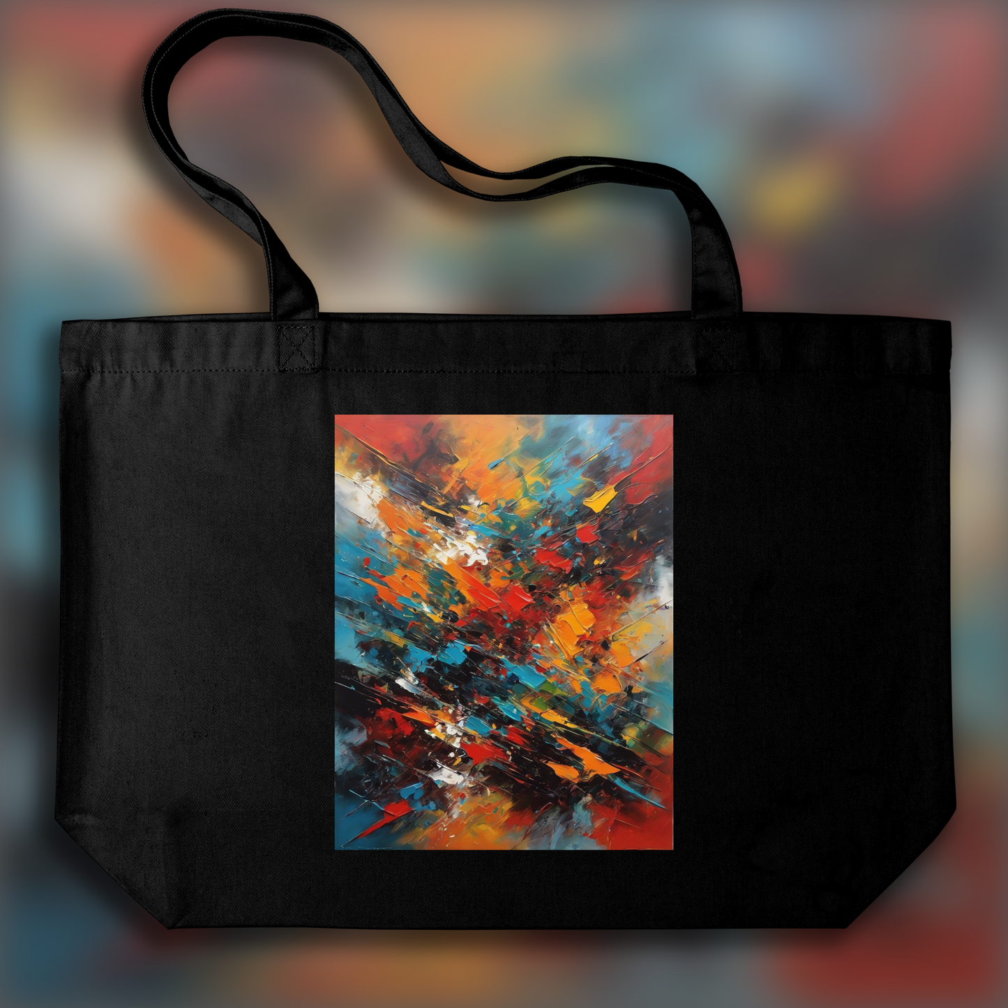 Tote bag - Scottish Abstract Expressionist Painting, Pops - 25396313