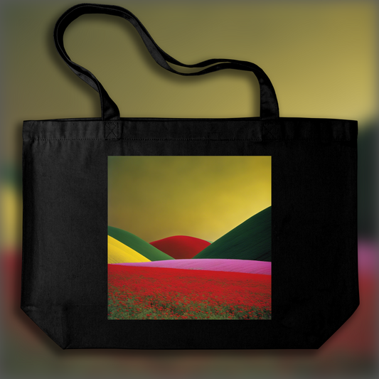 Tote bag - Abstractions, compositions géométriques dans les paysages, Fleur - 3184296829