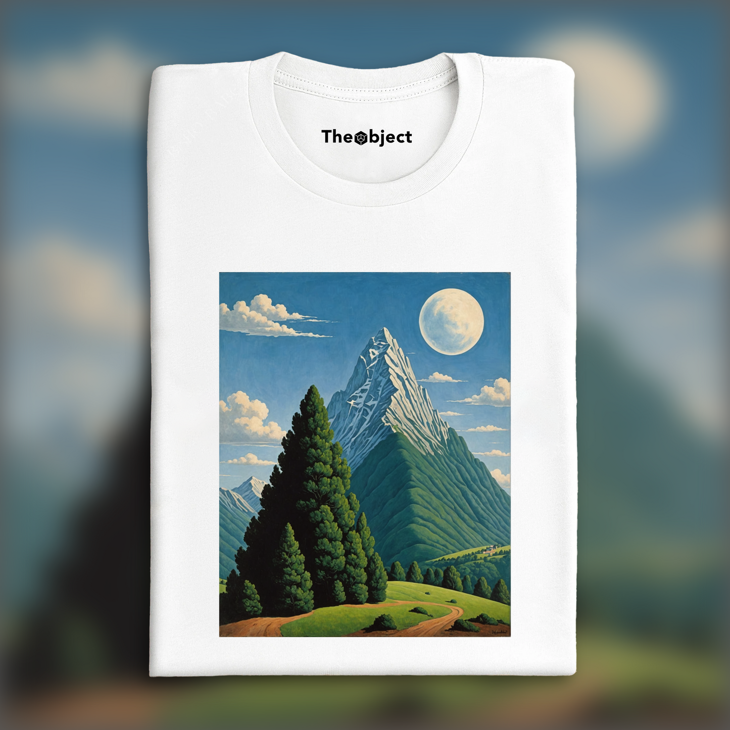 T-Shirt - Belgian surrealism, Mountains - 3137862165