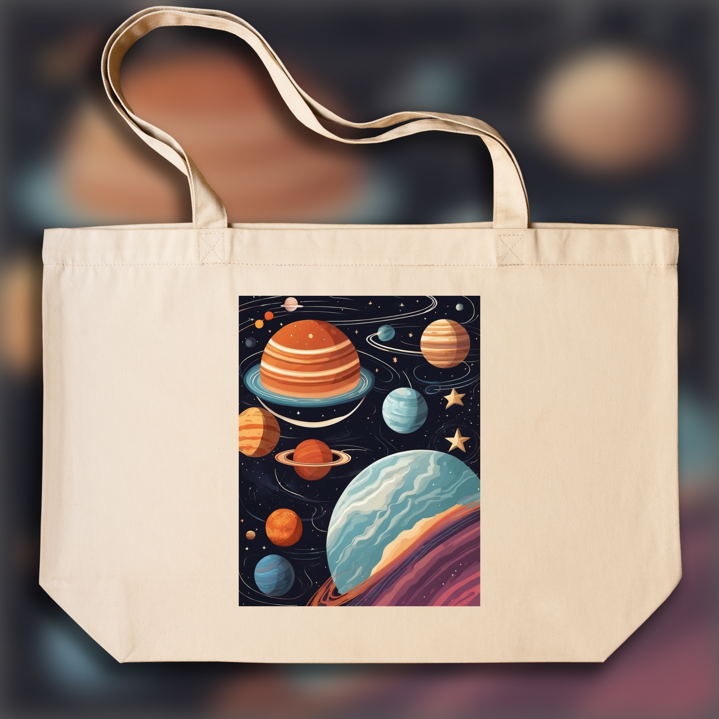 Tote bag - Clean, modern and edgy American illustration, Astro - 1609277127