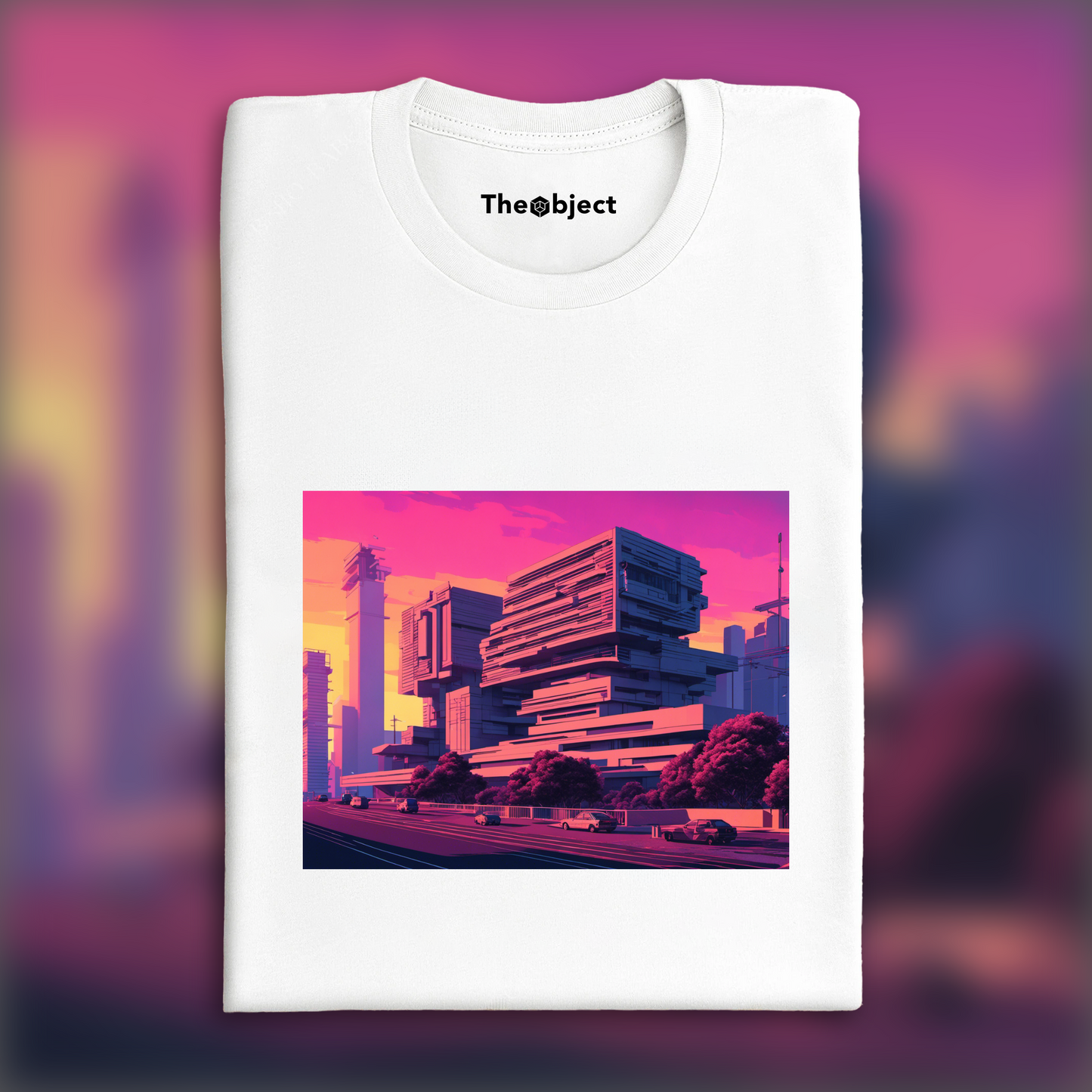 T-Shirt - Vaporwave, Brutalist architecture, city - 218220864