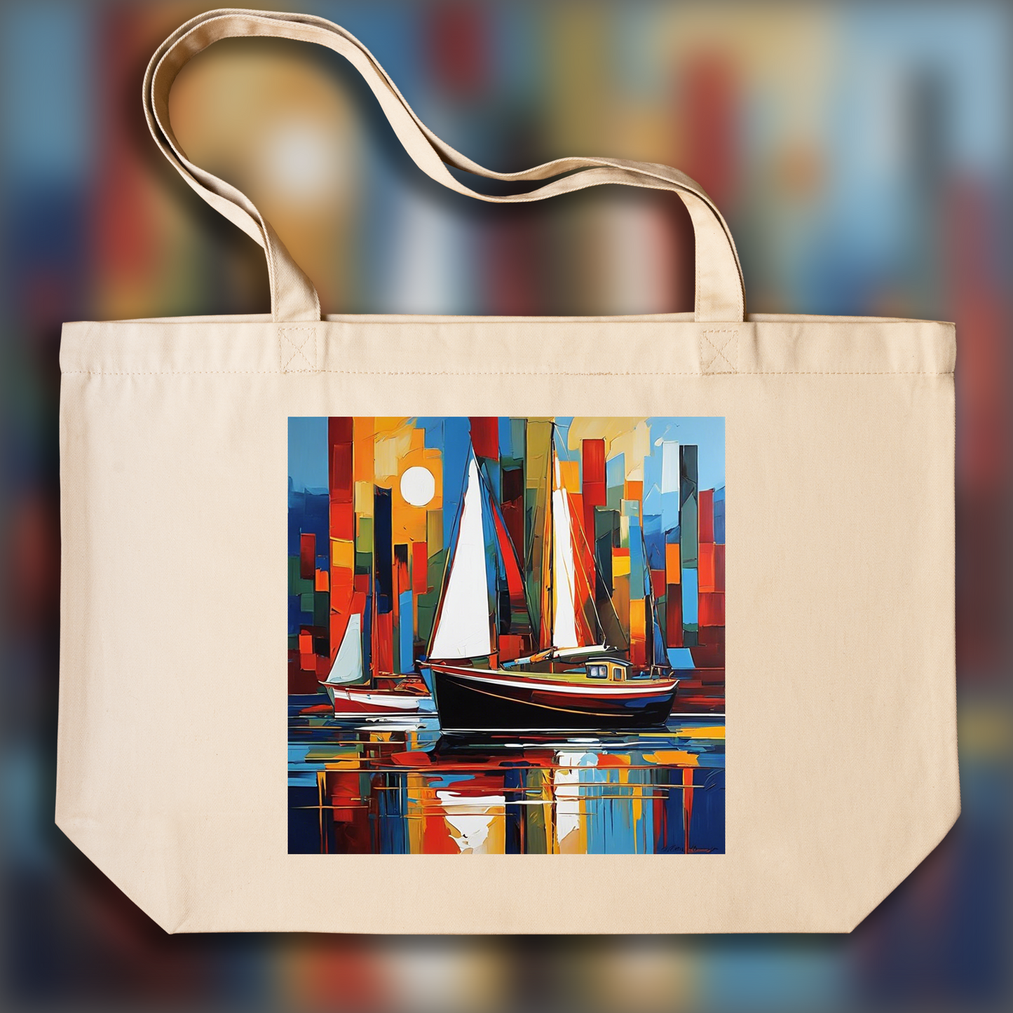 Tote bag - Canadian Abstract Expressionism, Boat - 596688742